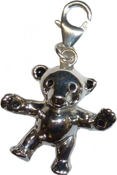 Teddybär-Charm Einhänger in Silber Sterlingsilber 925/- einfach süss