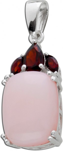 Anhänger Silber 925 Edelstein Opal pink Granat rot braun Kettenanhänger