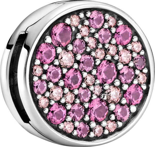 Pandora Reflexions Fixed Clip Charm Limited Edition 799362C01 Pink Pave cubic Zirconia pink Crystal Sterling Silber 925