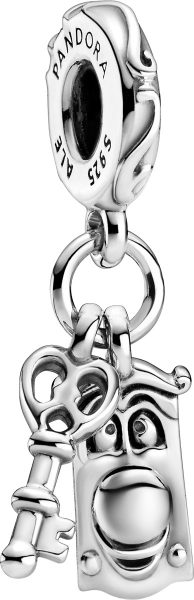 Pandora Disney Charm Anhänger 799344C00 Alice in Wonderland Key and Door Knob Sterling silver 925