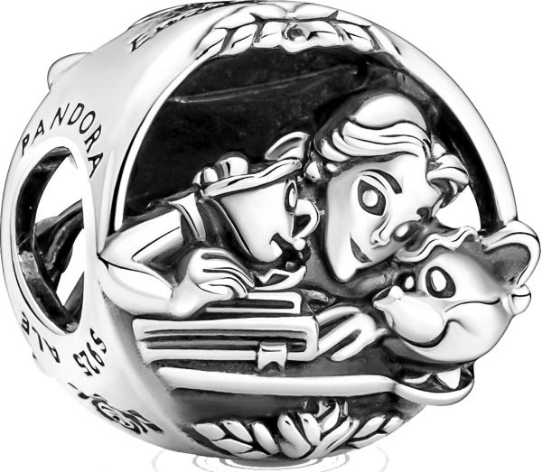 Pandora X Disney Moments Charm 790060C00 Beauty and the Beast Belle and Friends Sterling Silber 925