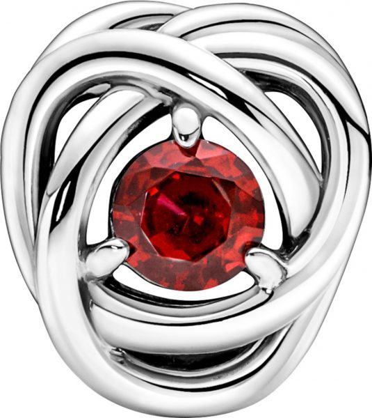 Pandora Sale Charm 790065C01 True Red Eternity Circle roter Kristall