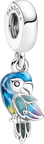 Pandora Sale Charm Anhänger 791679C01 Jungle Paradise Parrot Silber mixed Emaille Papagei