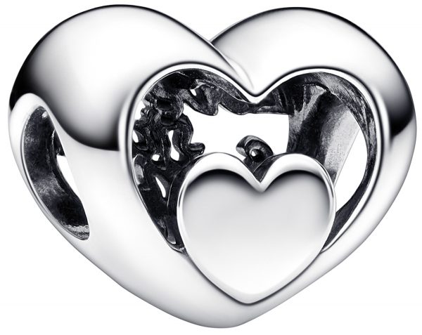 Pandora Charm Openwork Heart & Script 792512C00 Sterling Silber 925