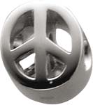 Bead Peace aus 925/- Silber Sterlingsilber, geeignet für Ketten bis 4 mm Stärke, Durchmesser: ca. 10 mm,  Tiefstpreisgarantie bei Abramowicz in Stuttgart