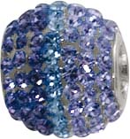 Anhänger in Silber Sterlingsilber 925/- ca. 145 lilafarbene Kristallstrasssteine, Lg. 4 mm