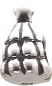 Bead aus 925/- Silber Sterlingsilber, geeignet für Ketten bis 4,5 mm Stärke ,Höhe: ca. 13 mm, Tiefstpreisgarantie bei Abramowicz in Stuttgart