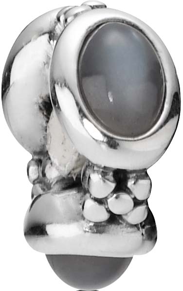 PANDORA Element in Silber Sterlingsilber 925/- mit grauem Mondstein
