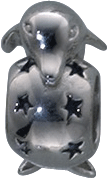 Bead aus 925/- Silber Sterlingsilber, geeignet für Ketten bis 4 mm Stärke, Breite: ca. 8 mm, Höhe: ca. 15 mm, Tiefstpreisgarantie bei Abramowicz in Stuttgart