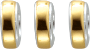 Beads Set 3-teilig aus echtem Silber Sterlingsilber 925/-, teilweise vergoldet,  geeignet für Ketten bis 4 mm Stärke, deren  Durchmesser ca. 8 mm, Nur bei Abramowicz, Ihrem Juwelier in Stuttgart.