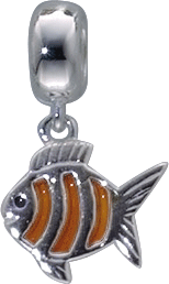 Bead Fisch aus 925/- Silber Sterlingsilber, geeignet für Ketten bis 4 mm Stärke