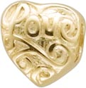 Anhänger Silber Sterlingsilber 925 /- vergoldet Herz mit Love