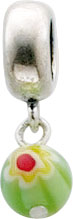 Beadanhänger grüne Glasperle aus echtem Silber Sterlingsilber 925/-. Zu einem Schnäppchenpreis von Deutschlands größdem Lieferanten Abramowicz, aus Stuttgart