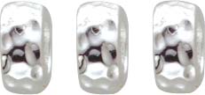 Gehämmertes Beads Set 3-teilig aus echtem Silber Sterlingsilber 925/-, teilweise geschwärzt, geeignet für Ketten bis 4 mm Stärke, Durchmesser des Beads 9 mm. Hitpreis bei Abramowicz in Stuttgart, Ihrem Vertrauensjuwelier.