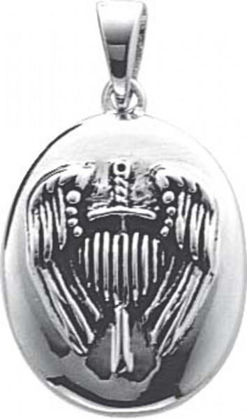Anhänger in Silber Sterlingsilber 925/- mit Engelsschwingen, poliert und rhodiniert, Durchmesser 1,7cmx2cm, Lochgröße 3 mm. Zum Schnäppchenpreis nur bei Abramowicz – für alle, die das Besondere lieben.